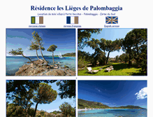 Tablet Screenshot of lieges-palombaggia.com